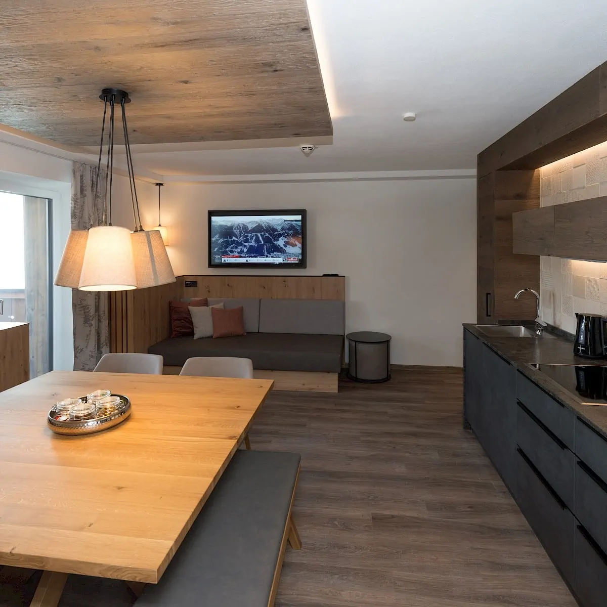 Living area Zirm 5 | Zirmhof Apartments in Saalbach