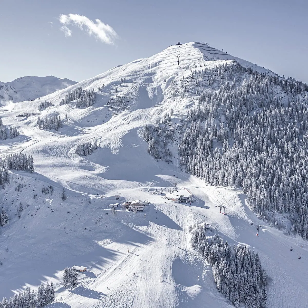 Der 12er Kogel in Hinterglemm ist Austragungsort der Ski Weltmeisterschaft 2025